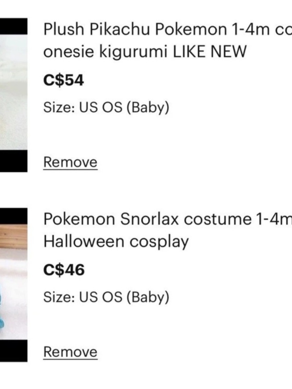 Pokemon Infant/Baby Kigurumi Costume bundle